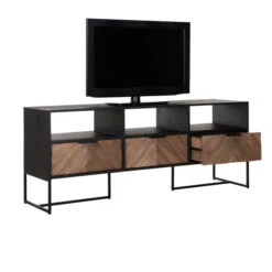 Tv-meubel Zwart Visgraat -BEPUREHOME Winkel tv meubel met visgraat patroon 150 dtp home criss cross 03 1