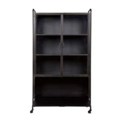 BePureHome Vitrinekast Op Wielen -BEPUREHOME Winkel vitrinekast op wielen bepure steel 03