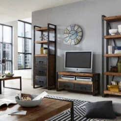 Smalle Kast Sheesham Hout 8 Smalle Kast Sheesham Hout -BEPUREHOME Winkel wandkast lavis havel 03 800x800 1