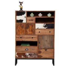 Kast Sheesham Hout Koeienhuid -BEPUREHOME Winkel wandkast rodeo kare design 01 800x800 1