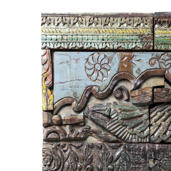 Indiase Kast Houtsnijwerk 5 Indiase Kast Houtsnijwerk - Afbeelding 3