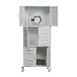 WOOOD Zwarte Lockerkast Op Wielen -BEPUREHOME Winkel woood boaz verrijdbare lockerkast 04