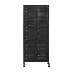 WOOOD Zwarte Lockerkast Op Wielen
