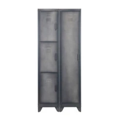 WOOOD Smalle Lockerkast 3-deurs -BEPUREHOME Winkel woood cas metalen lockerkast met 3 deuren 04