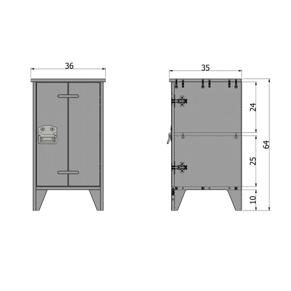 WOOOD Houten Nachtkastje 4 WOOOD Houten Nachtkastje - Afbeelding 3
