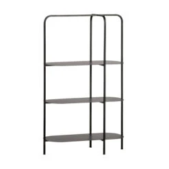 WOOOD Zwart Stellingkastje Ovaal -BEPUREHOME Winkel woood reina zwart stellingkastje ovaal 01