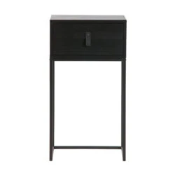 WOOOD Zwart Nachtkastje Metaal Hout 10 WOOOD Zwart Nachtkastje Metaal Hout -BEPUREHOME Winkel woood zola zwart nachtkastje metaal hout 01