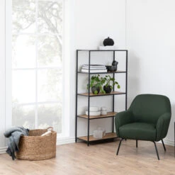 Boekenkast Met 5 Houten Planken -BEPUREHOME Winkel zactona bjorn boekenkast met 5 houten planken 06