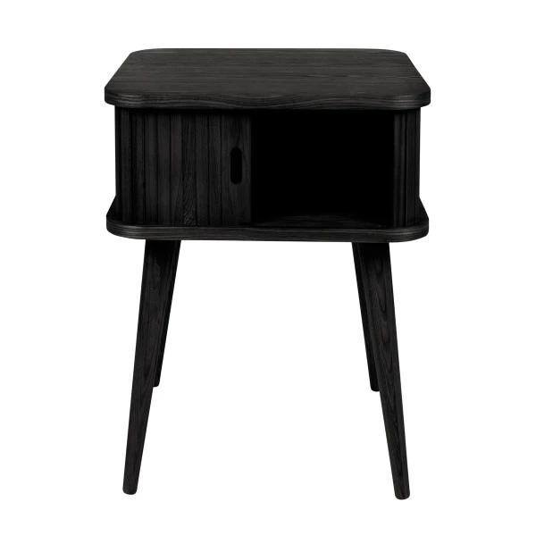 Zuiver Zwart Retro Nachtkastje 4 Zuiver Zwart Retro Nachtkastje - Afbeelding 2