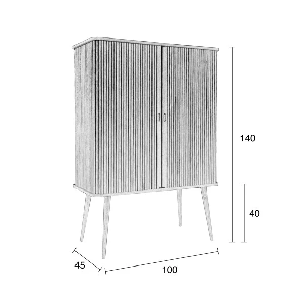 Zuiver Design Wandkast Walnoot 11 Zuiver Design Wandkast Walnoot - Afbeelding 9