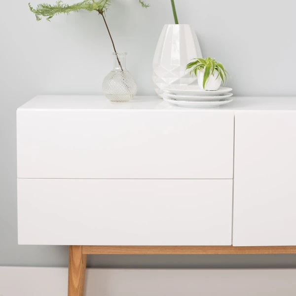 Zuiver Hoogglans Dressoir Eiken 120 Cm - Afbeelding 4