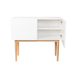 Zuiver Hoogglans Dressoir Eiken 90 Cm -BEPUREHOME Winkel zuiver high on wood dressoir hoogglans wit eiken 90 cm 03