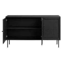 Zwarte Dressoir Met Rotan -BEPUREHOME Winkel zwarte dressoir met rotan bodio pose 03
