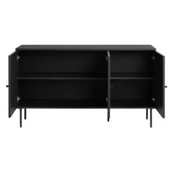 Zwarte Dressoir Met Rotan -BEPUREHOME Winkel zwarte dressoir met rotan bodio pose 04
