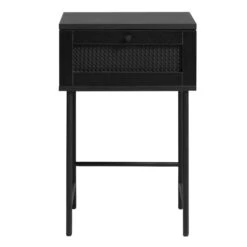 Zwarte Rotan Nachtkastje