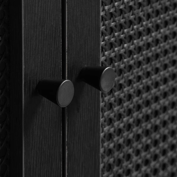 Zwarte Wandkast Met Rotan 10 Zwarte Wandkast Met Rotan - Afbeelding 8